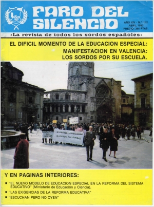 Nº 112 - El difícil momento de la educación especial: Manifestación en Valencia: Los sordos por su escuela: