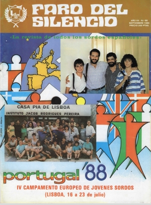 Nº 98 - Portugal 88 IV campamento Europeo de jóvenes sordos (Lisboa , 16 a 23 de Julio)
