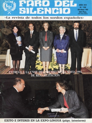 Nº 128 - Entrega a la CNSE del premio reina sofía 1991 de rehabilitación